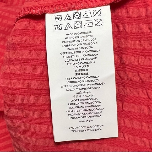 Michael Kors Seersucker Halter Neck Cold Shoulder Short Flutter Sleeve Stripes - Picture 5 of 7